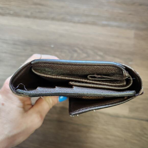 Authentic Louis Vuitton Vintage Long Wallet In Damier Ebene Luxury Designer - Picture 5 of 16